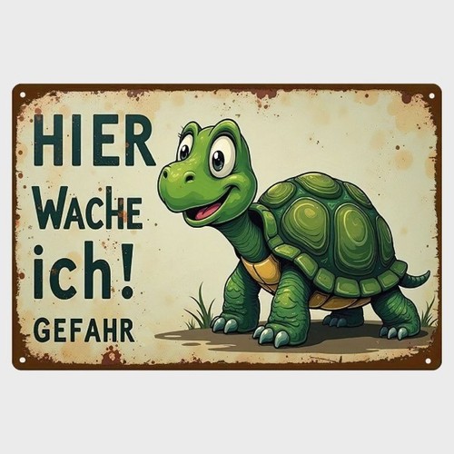 Blechschild hier wache - blechschild,