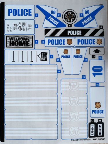 Lego city polizei aufkleber - polizei,