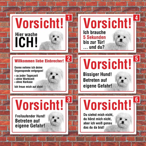 Vorsicht hier wache - "hier, ich"