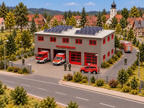 Moderne feuerwache mit - moderne,